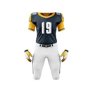 OEM High Quality American Football Uniform 100% Polyester Team Solid Color American Football Uniform - Product Image 4