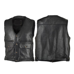 Service OEM, gilet en cuir respirant de haute qualité, vente chaude, dernier design, prix raisonnable, gilet en cuir pour hommes en gros - Product Image 1