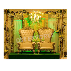 Deluxe Wedding <b>Designer</b> Couch <b>White</b> Wood Luxury Wedding <b>Sofa</b> Wedding <b>Leather</b> Crystal Fitted Elegant <b>Sofa</b> - Product Image 4