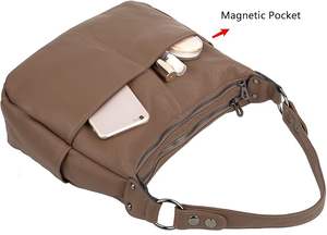 Venta al por mayor de lujo de cuero de vaca de cuero genuino señoras bolso de mano elegante de moda cierre de cremallera bolso de hombro estampado personalizado mujeres - Product Image 3