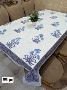 Nappe élégante 100% coton faite à la main au motif floral fait à la main - Product Image 5