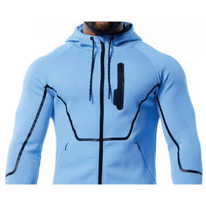 Conjunto Deportivo de Dos Piezas con Capucha de Forro Polar para Hombre, para Entrenamiento Físico en el Gimnasio, Invierno 2025 - Product Image 5