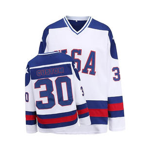 Maillot de hockey sur glace imprimé par sublimation, uniforme d'équipe sportive pour adultes, service OEM, respirant et anti-humidité - Product Image 1