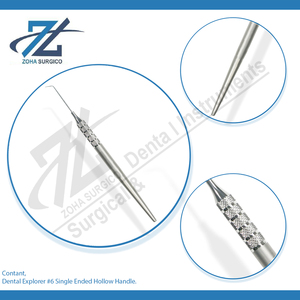 Explorateur dentaire #6 Instruments parodontaux à extrémité unique et à poignée creuse Curettes dentaires Gracey Perodontal Dentaire Chirurgical - Product Image 4