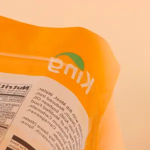 Emballage coloré impression personnalisée logo poisson poulet aliments surgelés sacs en plastique zip-lock pour les entreprises