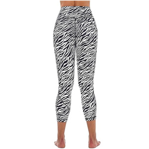 Leggings de sport respirants et à séchage rapide pour femmes, taille haute, longueur intégrale, en spandex/polyester, avec logo personnalisé, grandes tailles - Product Image 4