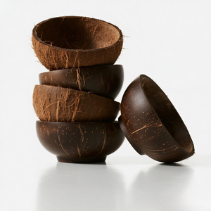 Cuenco de cáscara de coco personalizado clásico hecho a mano de Vietnam, pulido Natural, respetuoso con el medio ambiente, cocina sostenible, comedor, decoración del hogar - Product Image 1