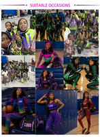 Ensemble d'uniforme de majorette HBCU personnalisé, combinaison bordeaux à franges dorées avec épaulettes, tenue d'entraînement, veste de préchauffage et leggings