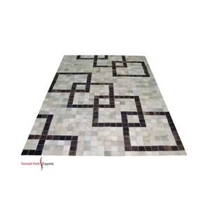 Premium Quality Modern Handmade Cowhide Hair-on-Rugs Latex Ethically Sourced Embroidered Unique Area Floor Home Prayer Camping - Product Image 2