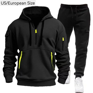 Chándal con estampado de moda para hombre, Sudadera con capucha y cremallera, pantalones de chándal, trajes de dos piezas, conjuntos deportivos informales para correr para hombre - Product Image 4