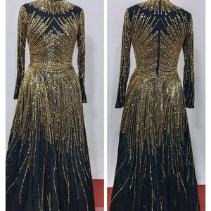 Tulle dégradé, paillettes métalliques, paillettes, sequins, broderie tricotée, ombré, étincelant, mariage, robe de mariée - Product Image 2