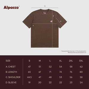 Alpacco เสื้อยืดลายกราฟิกสำหรับทั้งชายและหญิง, เสื้อยืดผ้าฝ้ายหนาใส่สบายใส่ได้ทั้งชายและ230gsm โลโก้ - Product Image 6