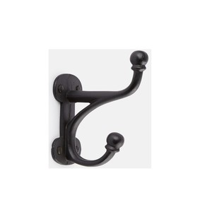 Gancho de pared de metal negro de primera calidad para uso en la organización del hogar o la oficina para abrigos o ropa - Product Image 1