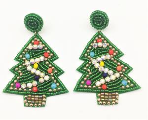 Nouveau produit de noël, cloches de flocon de neige en diamant, ornements d'oreille, arbre de noël, bijoux, boucles d'oreilles - Product Image 4