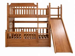 Wooden Kids <b>Bunk</b> <b>Bed</b> <b>with</b> <b>Slide</b> <b>and</b> <b>Stair</b> Storage Space Children's <b>Bed</b> for Bedroom - Product Image 5