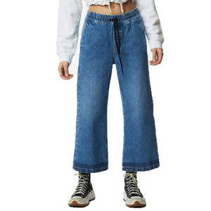 Jeans de Mujer de Cintura Alta, Corte Recto y Ajustado, 100% Algodón, Estilo Vintage, Cierre de Cremallera, Casual, Denim, OEM, Venta al Por Mayor - Product Image 5