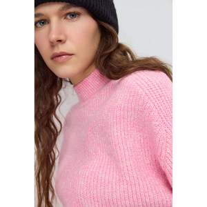 Vintage Half Fisherman's Neck Knit Crop <b>Top</b> <b>for</b> <b>Women</b> Casual Korean Sweet Breathable 100% Cotton Autumn Vintage Print Sweater - Product Image 3