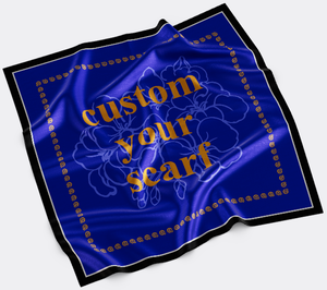 Écharpe carrée personnalisée en tissu imprimé avec logo et service de marque blanche pour la promotion publicitaire et l'image de marque - Product Image 2