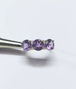 Bague papillon en améthyste naturelle, argent sterling 925, forme de créateur de luxe, bijoux de naissance unisexe, cadeau, sertissage en bezel - Product Image 1