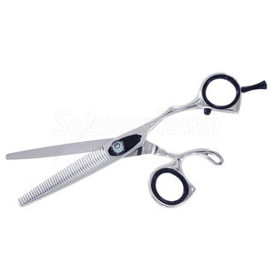 Tijeras de adelgazamiento giratorias personalizables con hoja de dientes finos y diseño antifatiga - Product Image 2