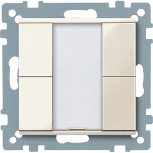 Interruttori a Muro SCHNEIDER ELECTRIC Serie M, 2 Pulsanti, Bianco Lucido, Modello MTN617244 - Product Image 1