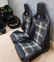 Asientos Recaro de Fibra de Carbono Ligeros para Carreras, Asientos Deportivos de Cuero con Reposacabezas para Automóvil, Accesorios Interiores para Automóvil de Alto Rendimiento