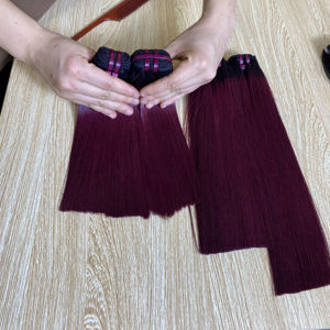 วิกต่อผมมนุษย์เกรด12A ผมตรงจากเวียดนามจัดเรียงตามหนังแท้สี99J - Product Image 1