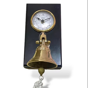 Campanas náuticas de latón dorado pulido para decoración del hogar, latón macizo, sonido fuerte, uso decorativo hecho a mano - Product Image 1