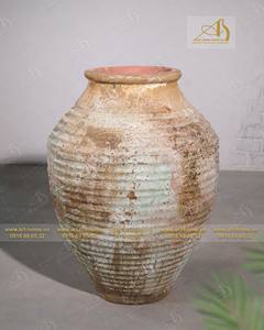 Atlantis AN027H88YER Pot en céramique bleu-blanc Design galvanisé moderne pour la plantation de maisons et de jardins Mini décor paysager - Product Image 1