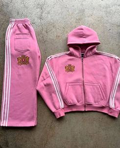 เสื้อฮู้ดสไตล์อเมริกันเรโทรแบบมีเชือกผูกสามเส้น ชุดวอร์มกันลมสำหรับฤดูหนาว ผ้าฝ้าย 100% พิมพ์ลายลำลอง สไตล์มหาวิทยาลัย สำหรับผู้ชาย - Product Image 2