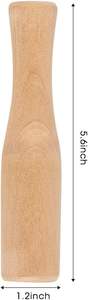 2 uds Maja de madera profesional artesanal molinillo de madera dura Maja comida molinillo de especias herramienta para barman y hogar - Product Image 2