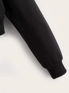 Meilleure vente OEM blouson d'aviateur solide à fermeture éclair pour femmes blouson d'aviateur personnalisé de haute qualité pour femmes - Product Image 4