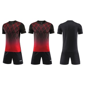 ชุดเสื้อฟุตบอลสำหรับเด็กเสื้อฟุตบอลผ้าโพลีเอสเตอร์สำหรับทุกเพศชุดเครื่องแบบสีแดงสีฟ้าและเขียว - Product Image 2