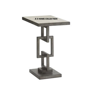 Table d'appoint en aluminium, métal, feuille de palmier, finition dorée, pour le salon, meilleure vente, nouveau design tendance - Product Image 4