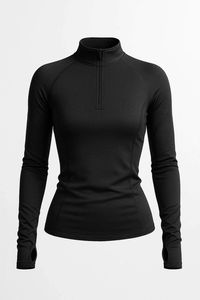 Camiseta de equitación para mujer, personalizada, de manga larga, ajustada, ecológica, cómoda, de secado rápido y elástica, para entrenamiento. - Product Image 1