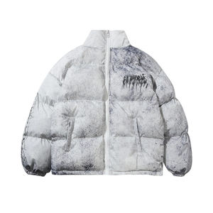 Veste d'hiver rembourrée en coton OEM Vestes à bulles dégradées pour hommes conception personnalisée impression par sublimation complète - Product Image 2