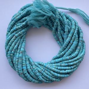 4mm 6mm Natural verde azul Arizona turquesa piedra suave Heishi neumático cuentas de piedras preciosas hebra de fabricante fabricación de joyas - Product Image 1