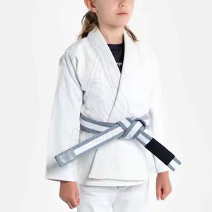 Conjunto de uniforme de Jiu-Jitsu juvenil de algodón ligero y duradero con cinturón para entrenamiento de artes marciales para niños - Product Image 2