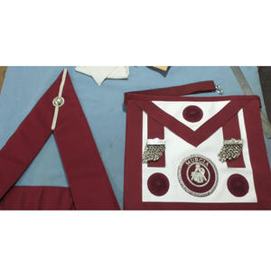 Tabliers de maître maçon Tablier maçonnique de haute qualité Emblème de broderie Regalia 100% AGNEAU ET BRODÉ à la main 2025 - Product Image 3