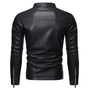 แจ็คเก็ตหนังผ้าแคนวาสสำหรับผู้ชาย ฤดูหนาว ดีไซน์อบอุ่น เหมาะสำหรับขี่จักรยานกลางแจ้ง เป็นมิตรกับสิ่งแวดล้อม ราคาขายดีที่สุด รับทำโลโก้ตามสั่ง - Product Image 3