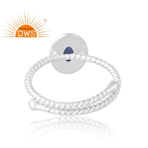 Vente chaude 925 Sterling Silver Natural Tanzanite Gemstone Ring Bijoux personnalisés pour les femmes Cadeau pour elle - Product Image 2