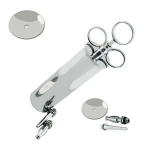 Jeringa de oreja, removedor de cera de latón, instrumentos veterinarios, herramientas médicas quirúrgicas, jeringa de eliminación de cera de oído, latón de 8 Oz con cromo - Product Image 3