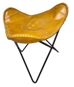 Repose-pieds pliable en cuir véritable fait à la main Ottoman Pommel Foot Chair pour le camping Horse Bedroom Dining School Leisure Chair - Product Image 2