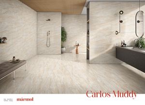 Azulejos de Porcelana Esmaltada Estilo Europeo Moderno Carlos de 600x1200 mm con Diseño Antideslizante y Antibacteriano para Decoración de Interiores - Product Image 2