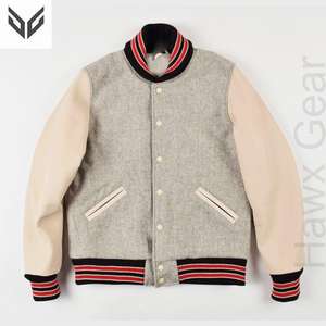 Veste à capuche XL High Street Letterman avec col montant pour hommes Tissu en toile de haute qualité Caractéristique légère Plus Hiver Extérieur - Product Image 1