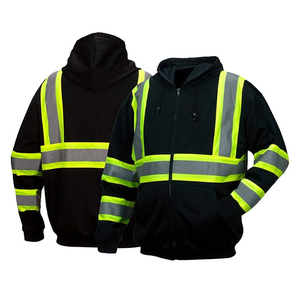Cintas reflectantes Venta al por mayor Oem Design Safety Workwear Chaquetas de seguridad para hombres con chaqueta de seguridad con cremallera frontal de alta calidad - Product Image 3