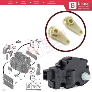 BGE686 เกียร์มอเตอร์ลดความเร็วเครื่องปรับอากาศ 6447.XA สำหรับพาร์ทเนอร์ เทพี เบอร์ลินโก ซี 4 ปิกัสโซ - Product Image 5