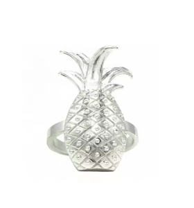 Luxurious Pineapple Shaped Napkin Holder Ring Metal Napkin Rings for Weddings Banquets <b>Table</b> Decorations Elegant Napkin Rings - Product Image 1