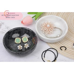 Bol en marbre personnalisé Décoration pour la maison et les fêtes Couleur pierre noire et grise Design japonais Bol en marbre au prix le plus bas - Product Image 3