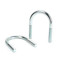 45 #   Boulon en U en acier au carbone sur mesure, plaqué zinc bleu et blanc, pour fixation de machines et colliers de serrage de tuyaux
